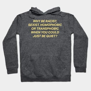 Why Be Racist Sexist Homophobic Hoodie